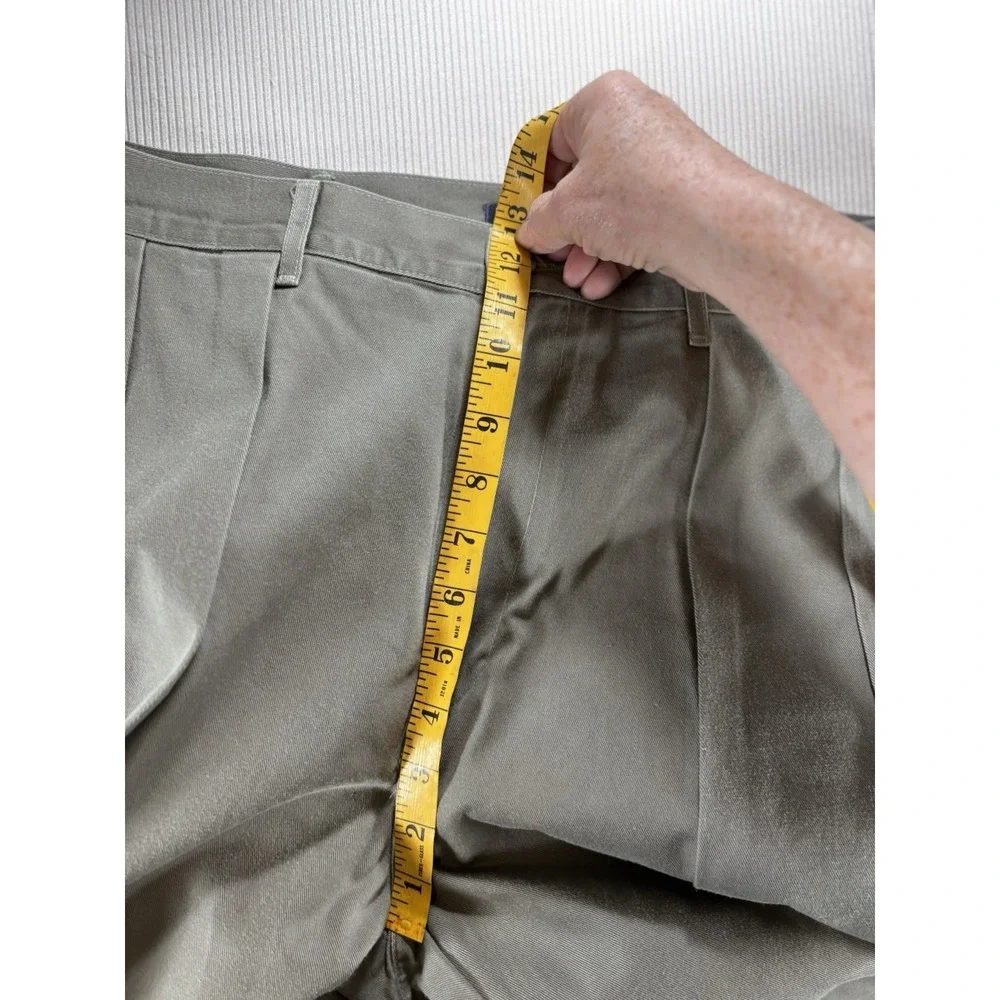 Vtg Polo‎ Ralph Lauren Men's Chino Khaki Pants Pleated 35X32 Preppy Designer